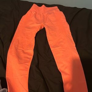 Coral colored athletic leggings